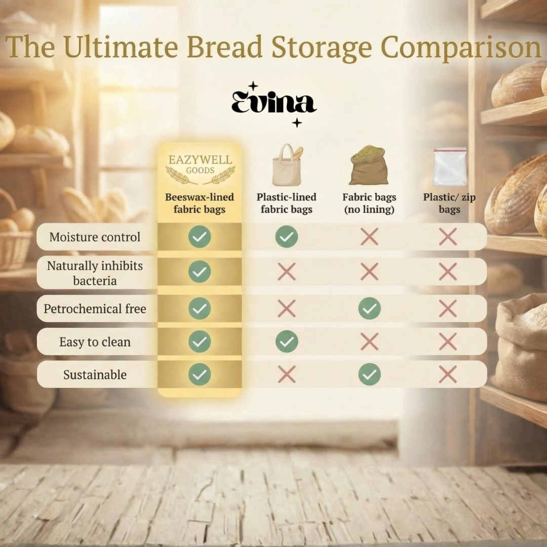 Premium 100% Cotton-Beeswax Bread Bags