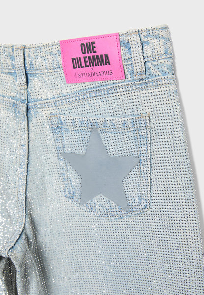 ONE DILEMMA x STRADIVARIUS
 Rhinestone Jeans