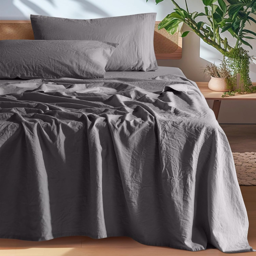 Evina™ Natural European Linen Sheets