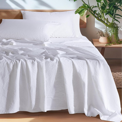 Evina™ Natural European Linen Sheets